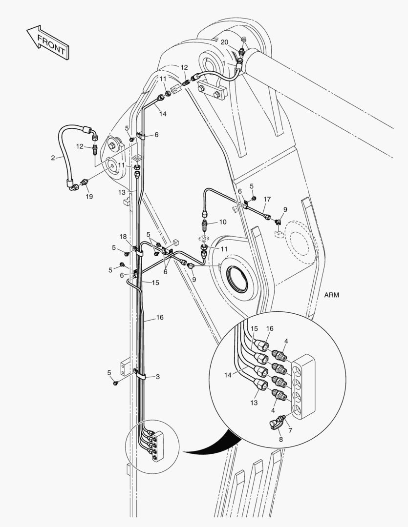 ТРУБОПРОВОД СМАЗОЧНОЙ СИСТЕМЫ - РУКОЯТЬ 2.95 м
