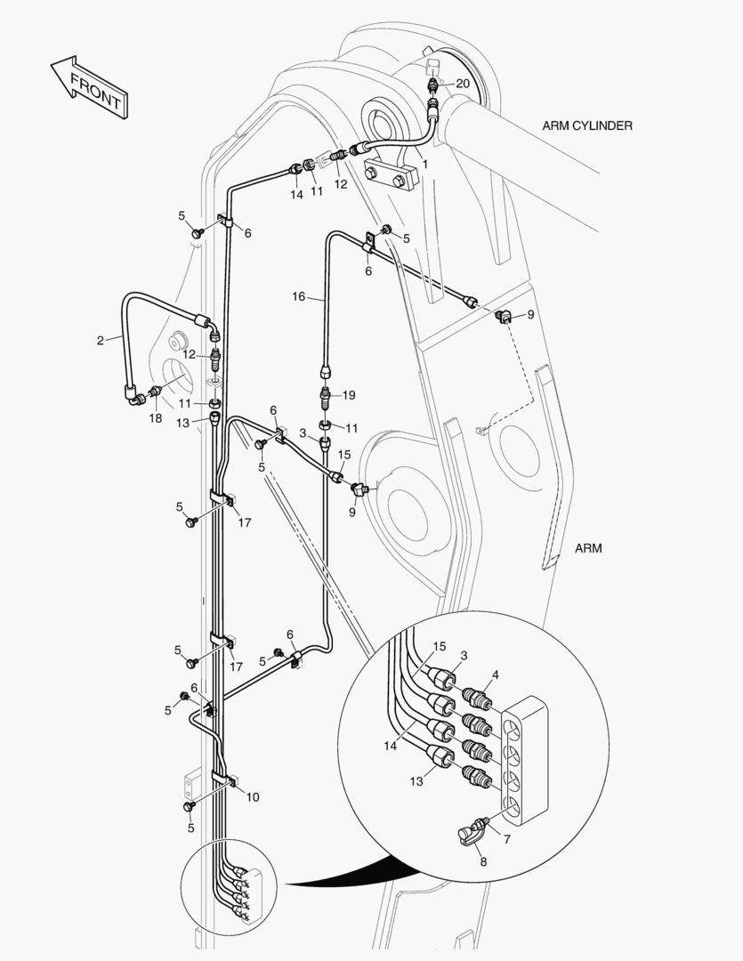 ТРУБОПРОВОД СМАЗОЧНОЙ СИСТЕМЫ - РУКОЯТЬ 3.35 м