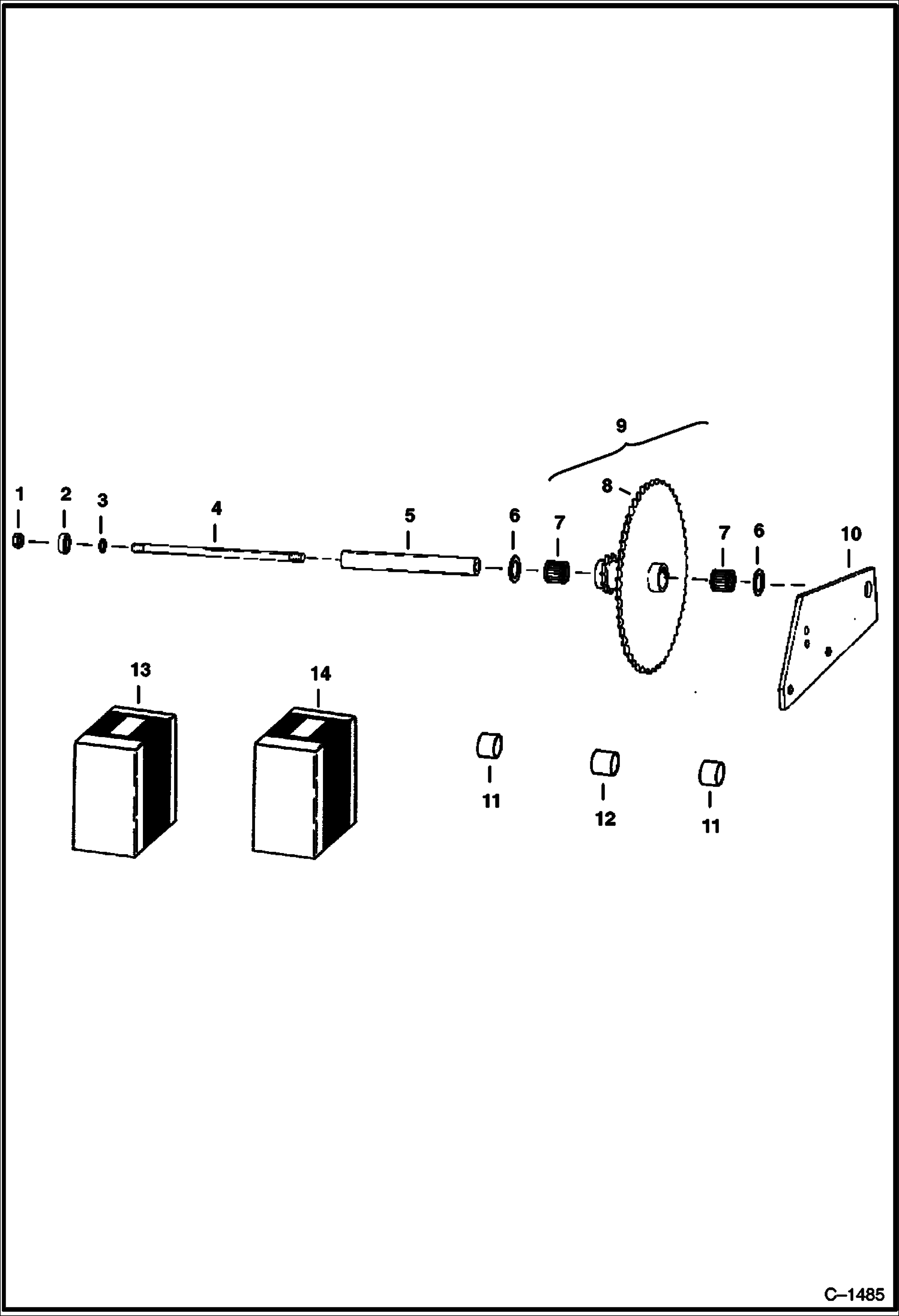Схема НИЖНИЙ ПЕРЕДАТОЧНЫЙ ВАЛ (ФОТОГРАФИИ ПРАВОЙ СТОРОНЫ - СЕРИЙНЫЙ НОМЕР 15220 И НИЖЕ)