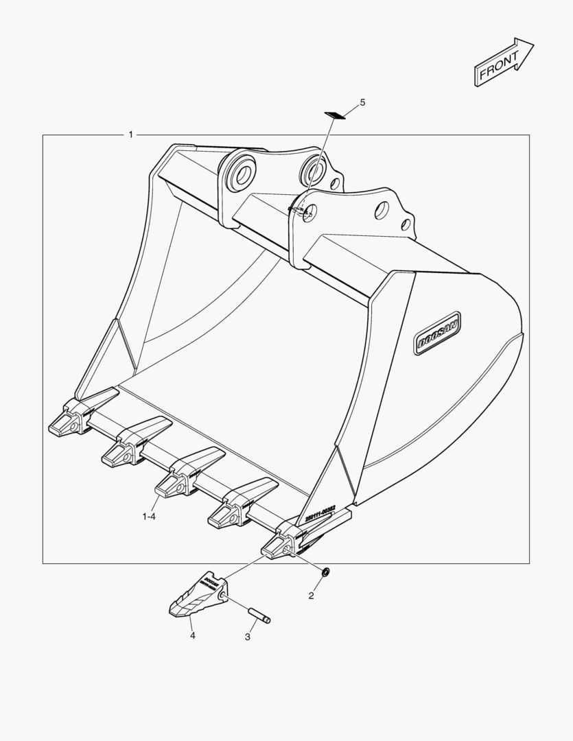 7230 BUCKET ASSВґY - 1.24mВі - H CLASS