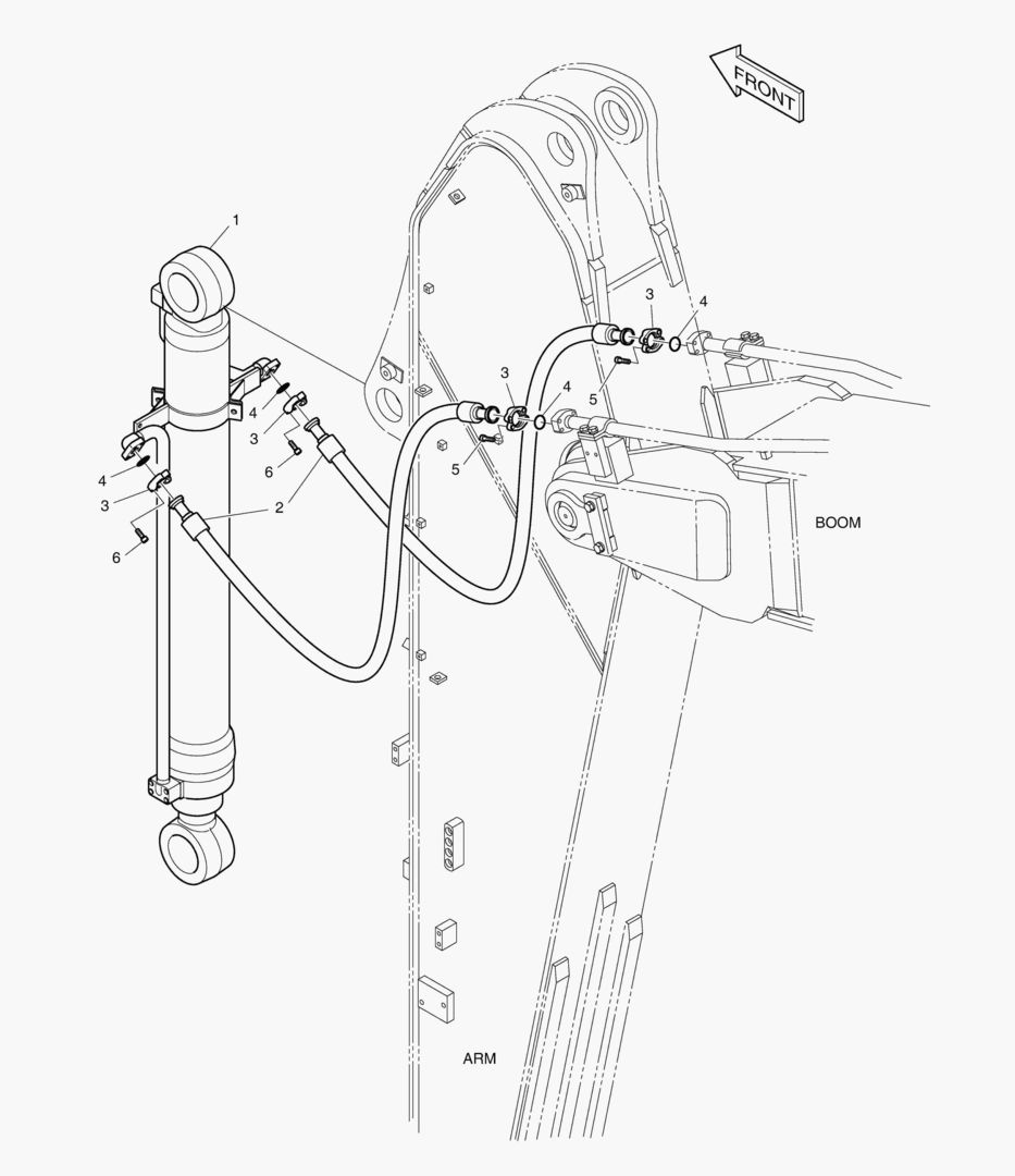 ГИДРОСИСТЕМА РУКОЯТИ - РУКОЯТЬ 3.2 м