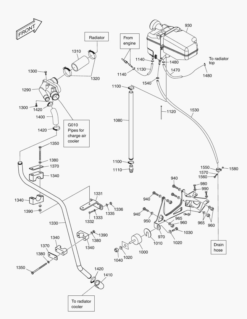 G040-10 THERMOSTAT HOUSING AND EXPANSION TANK