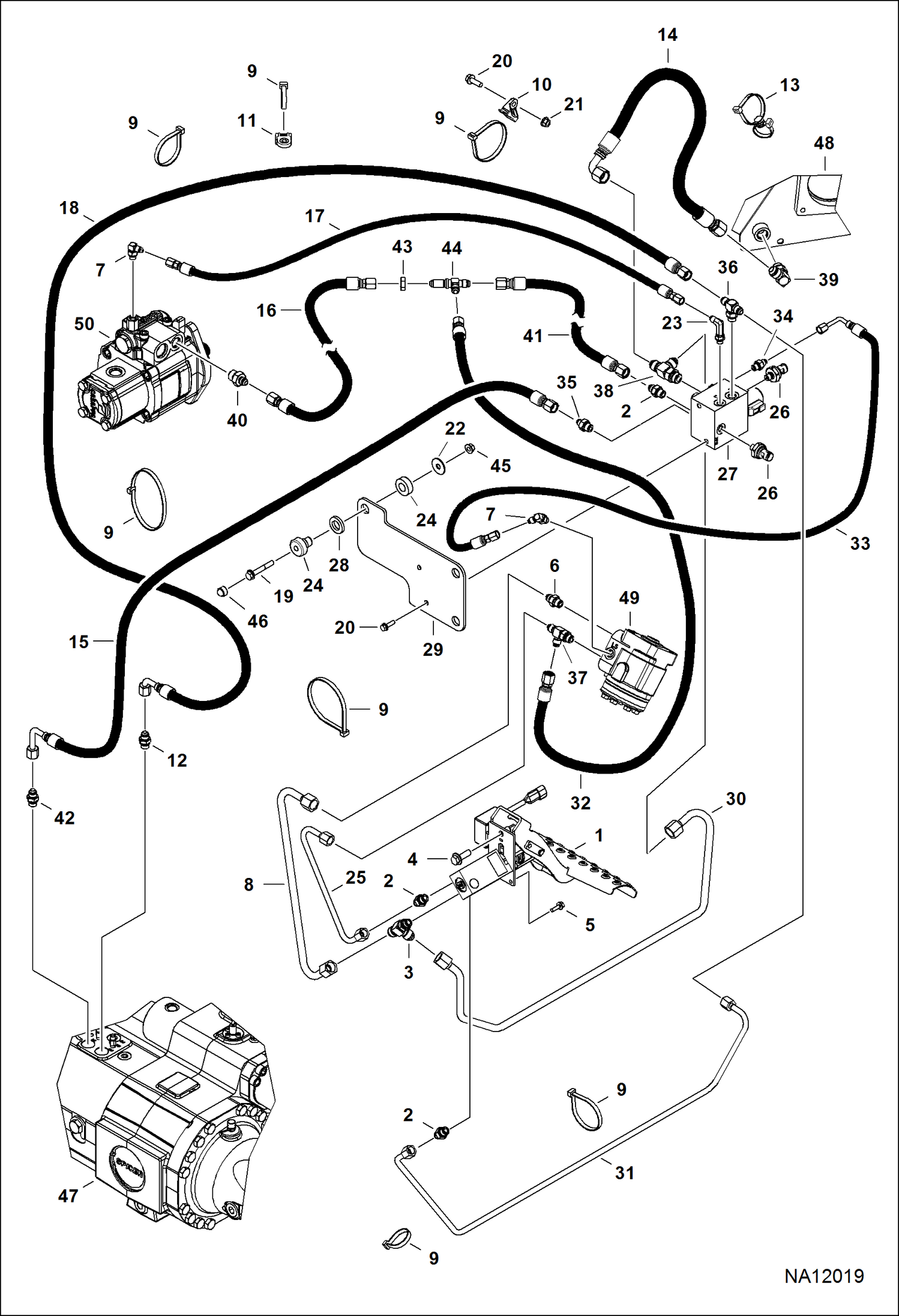 СХЕМА ГИДРАВЛИЧЕСКОЙ СИСТЕМЫ (ТОРМОЗНАЯ СИСТЕМА)