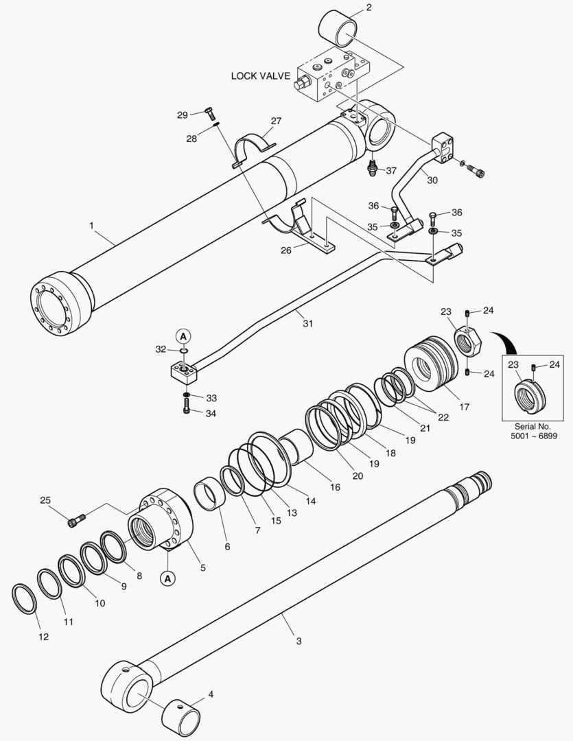 Спецтехника 4270 BOOM CYLINDER - R.H (LOCK VALVE) [5001~7057] - главное фото