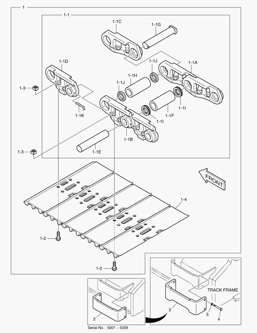 6560 TRACK SHOE - 700G [5001~5696]