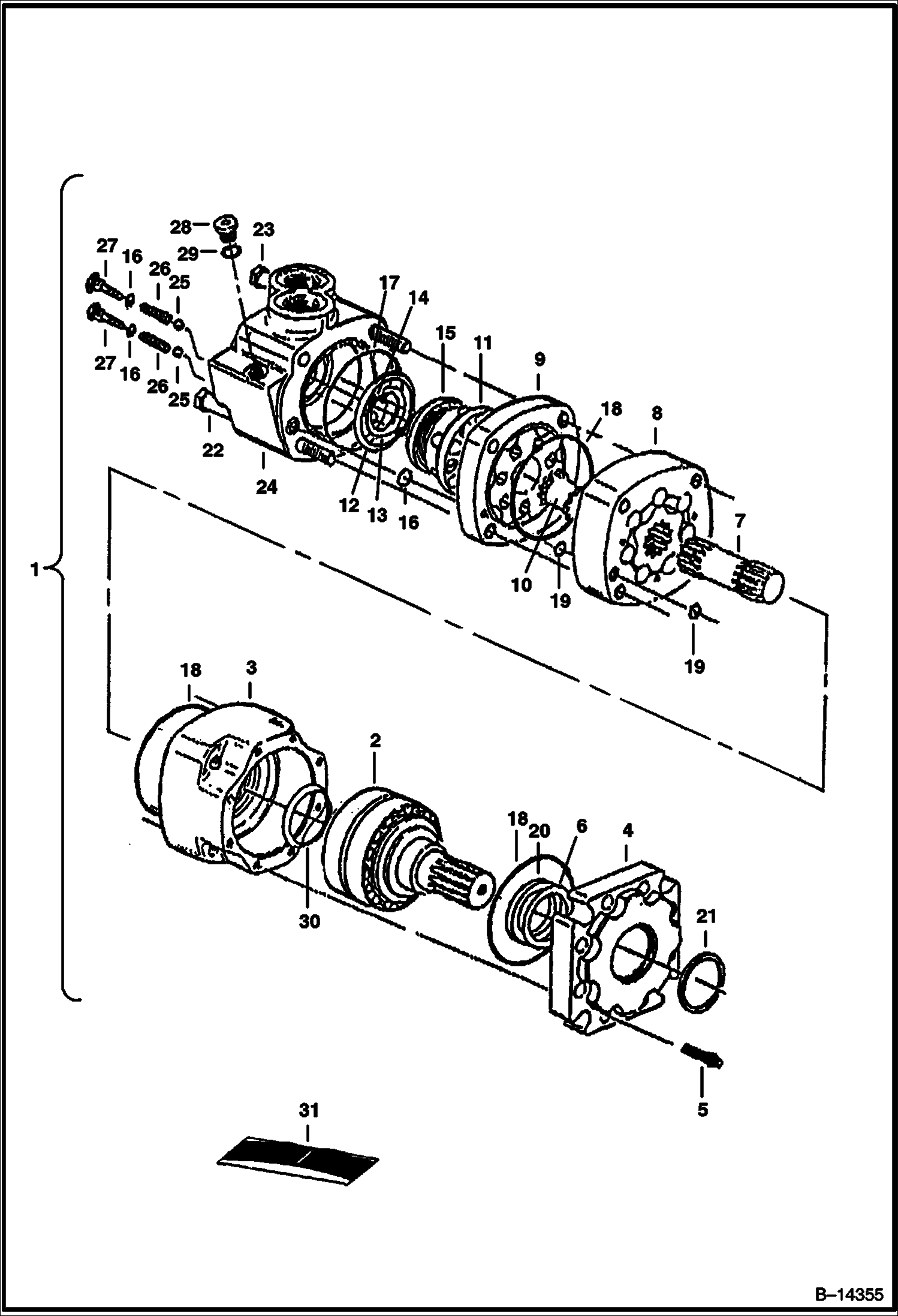 ПИТАНИЕ СИСТЕМЫ НАКЛОНА (ГИДРАВЛИЧЕСКИЙ ДВИГАТЕЛЬ)