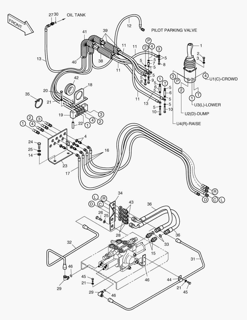 ТРУБОПРОВОД СЕРВОУПРАВЛЕНИЯ-2 КАТУШКИ(СТАНДАРТНЫЙ)