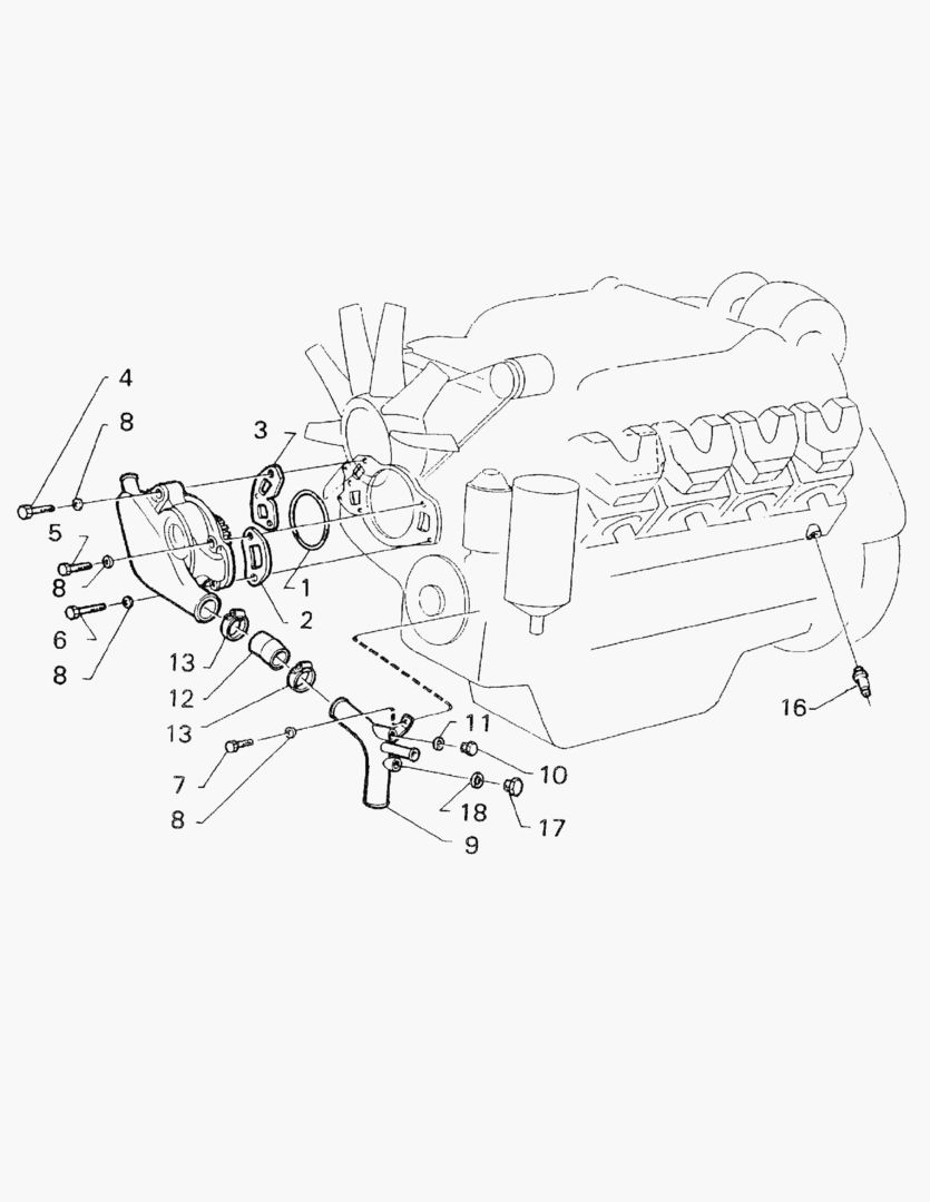 G010-67 COOLANT PUMP; MOUNTING