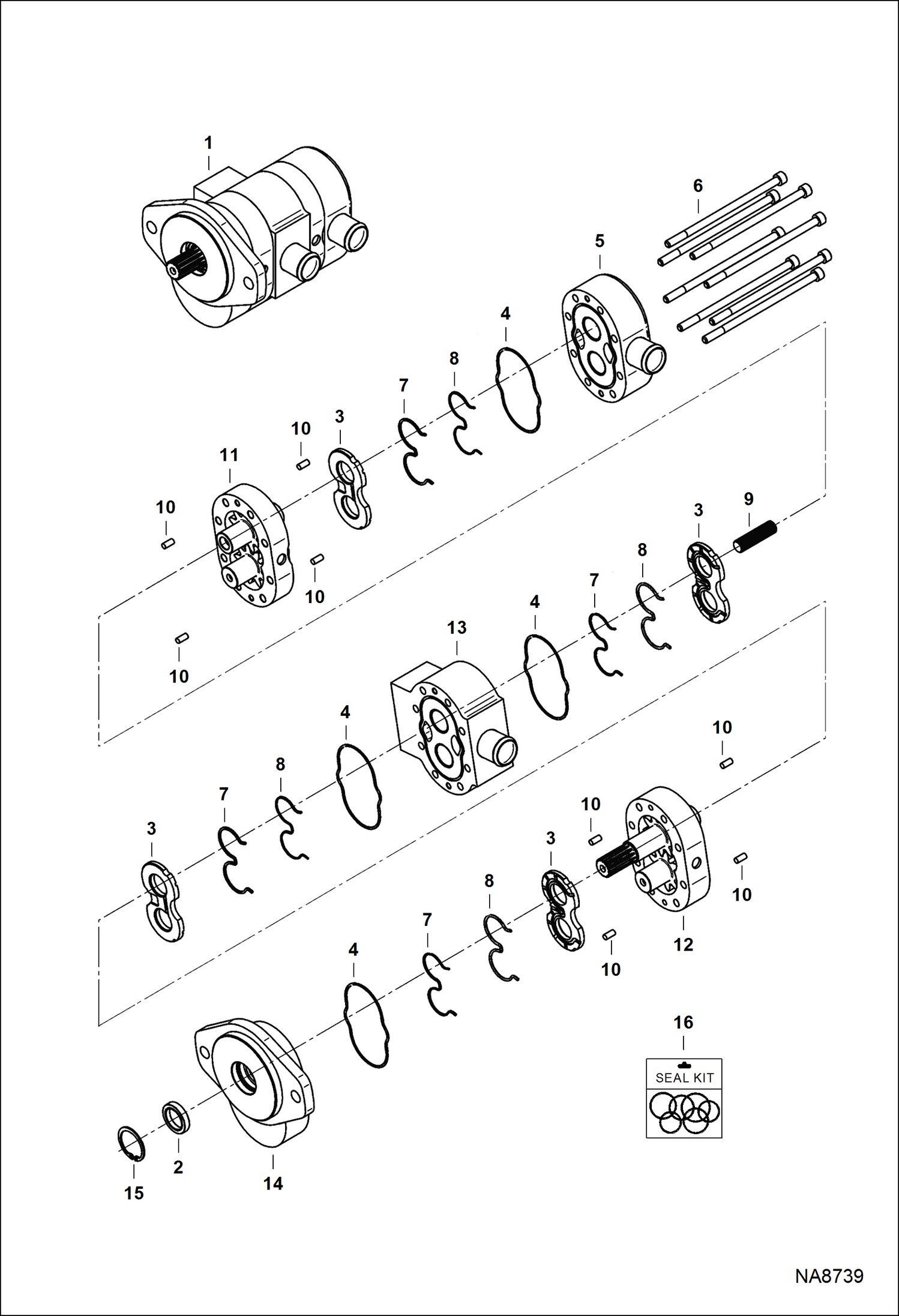 ШЕСТЕРЕННЫЙ НАСОС (ДВОЙННОЙ) (EMEA)