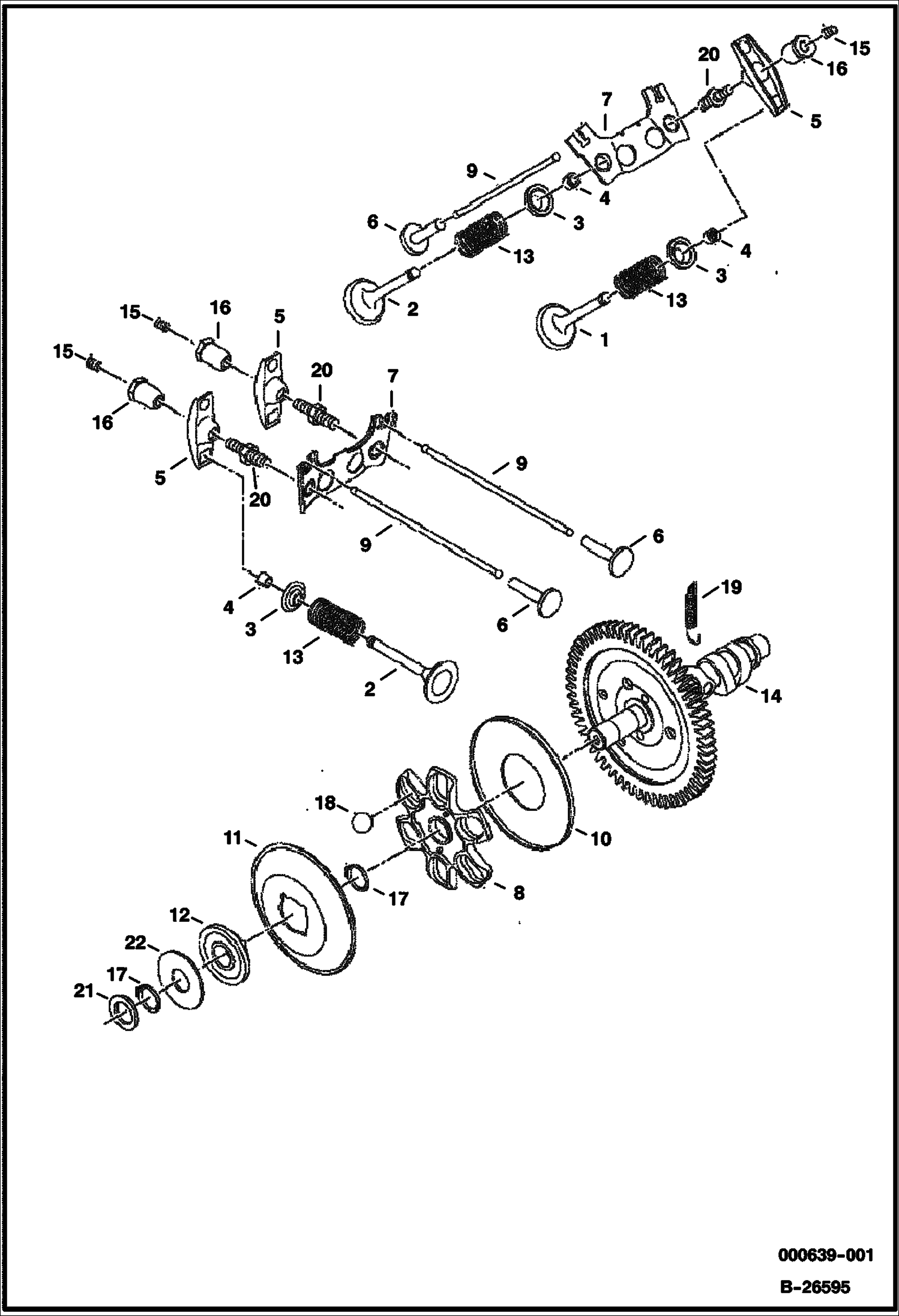 КЛАПАНЫ И РАСПРЕДЕЛИТЕЛЬНЫЙ ВАЛ С ДВИГАТЕЛЕМ KAWASAKI