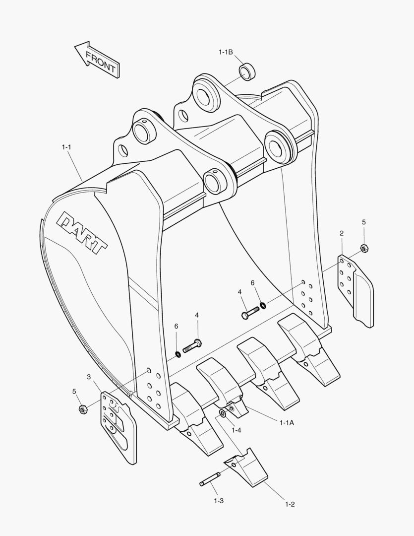 Спецтехника 6540 BUCKET-2.01mВі(54`)-SIDE PIN - главное фото