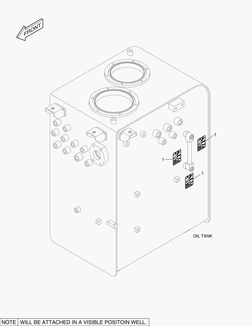 5330 DECAL - OIL CHECK (LOW TEMPERATURE)