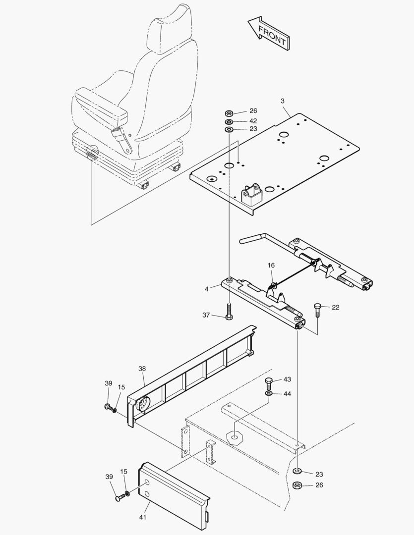 1410 SEAT & ELECTRIC BOX