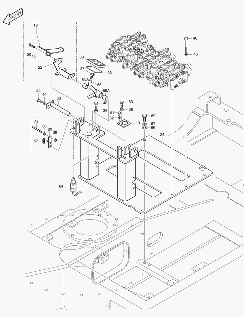 1250 CONTROL LEVER SYSTEM(1) [1~525]