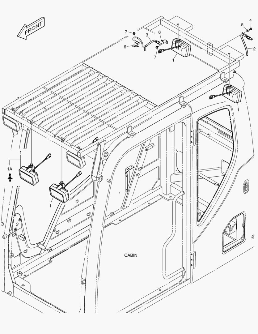 РАБОЧАЯ ФАРА - 6 ЛАМПЫ(КОЖУХ)