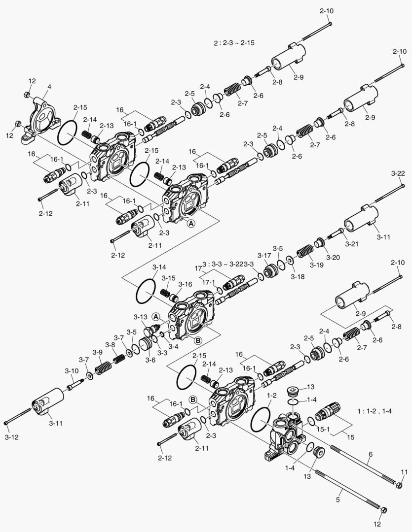 Схема РЕГУЛИРУЮЩИЙ КЛАПАН - 4 КАТУШКИ