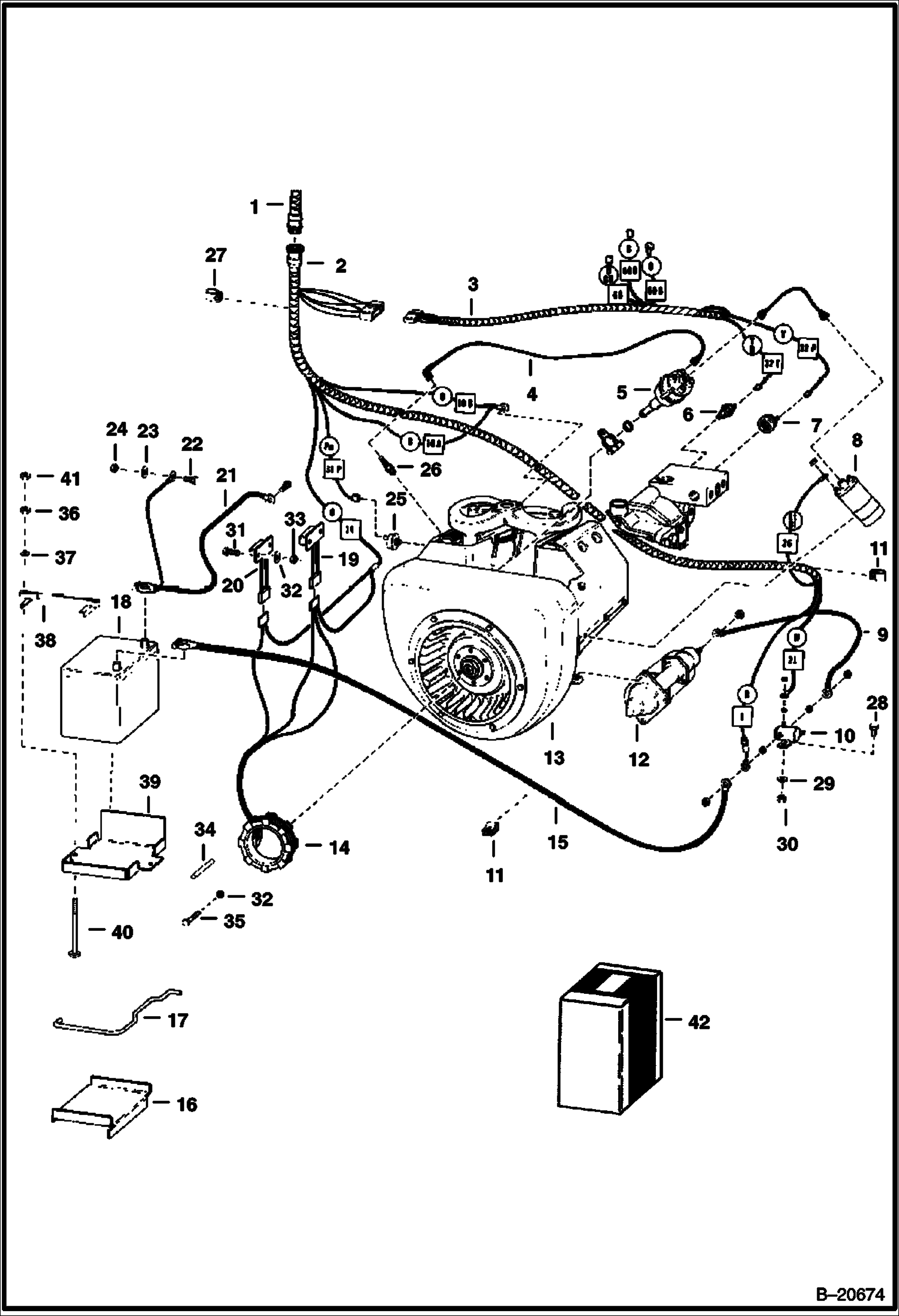 ЭЛЕКТРИЧЕСКАЯ СИСТЕМА ДВИГАТЕЛЯ (СЕРИЙНЫЙ НОМЕР 14999 И НИЖЕ)