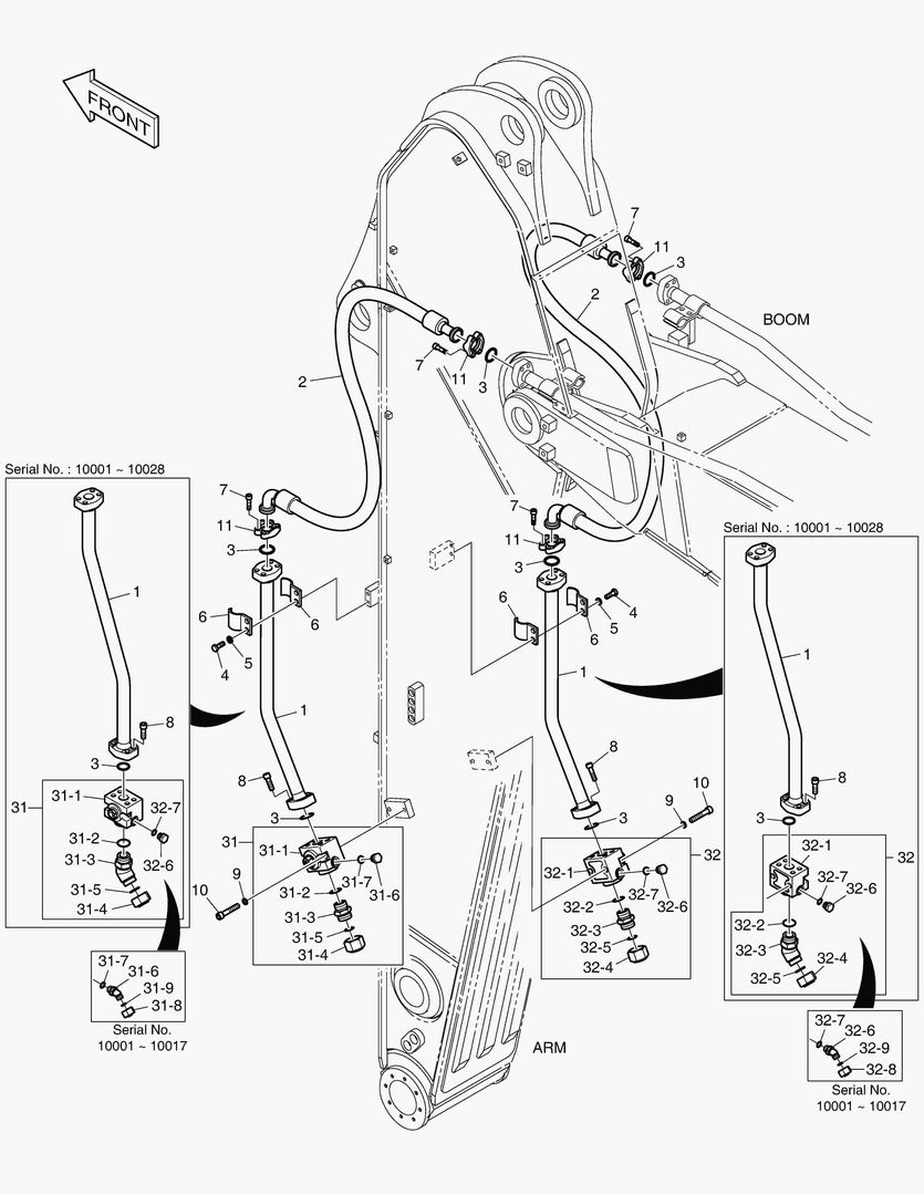 6260 ARM PIPING - ONE & TWO WAY(ARM 3.25m)