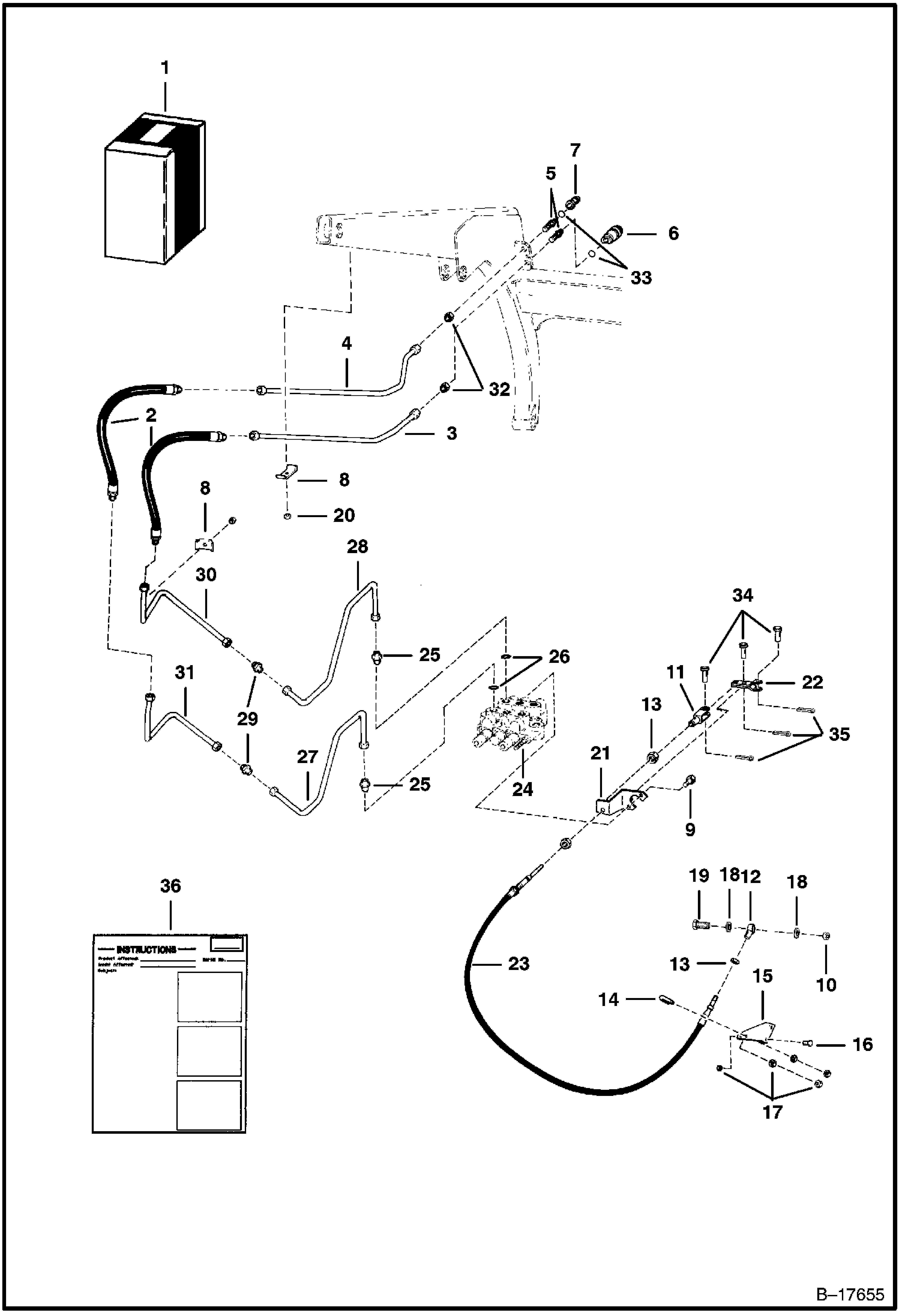 КОМПЛЕКТ ВСПОМОГАТЕЛЬНЫХ ГИДРОСИСТЕМ (ДЛЯ СОЕДИНИТЕЛЬНОГО УСТРОЙСТВА С ПЛОСКИМ ТОРЦОМ)