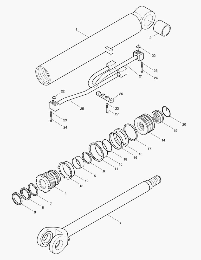 3495 LIFT CYLINDER-EXTENDED ARM(L.H) [1235~]