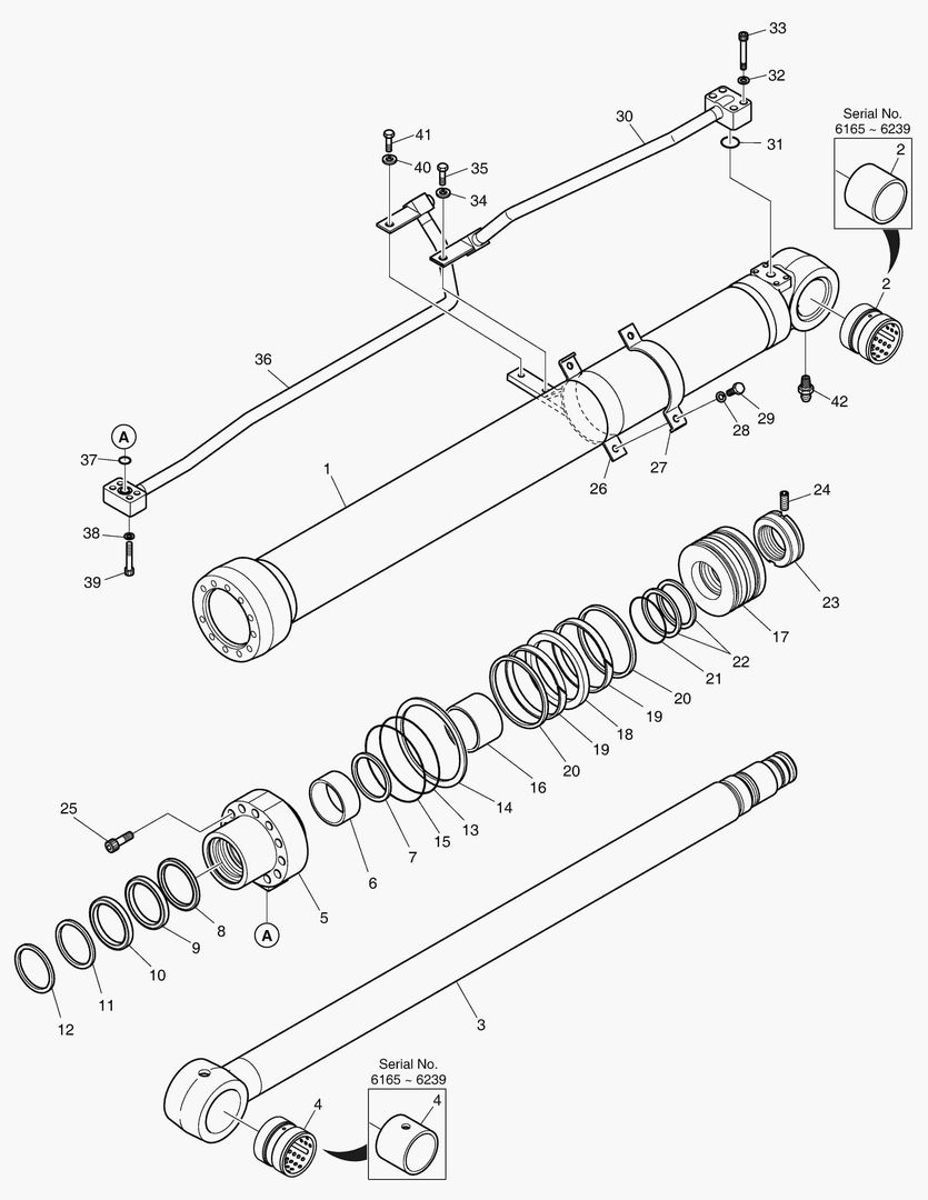 Спецтехника 4321 BOOM CYLINDER - L.H(BOOM 4.0m) [6165~]