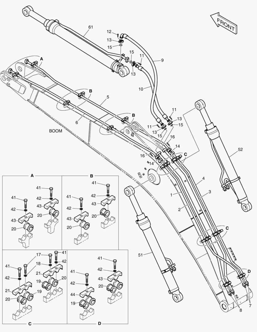 ГИДРОСИСТЕМА СТРЕЛЫ - СТРЕЛА 5.1 м