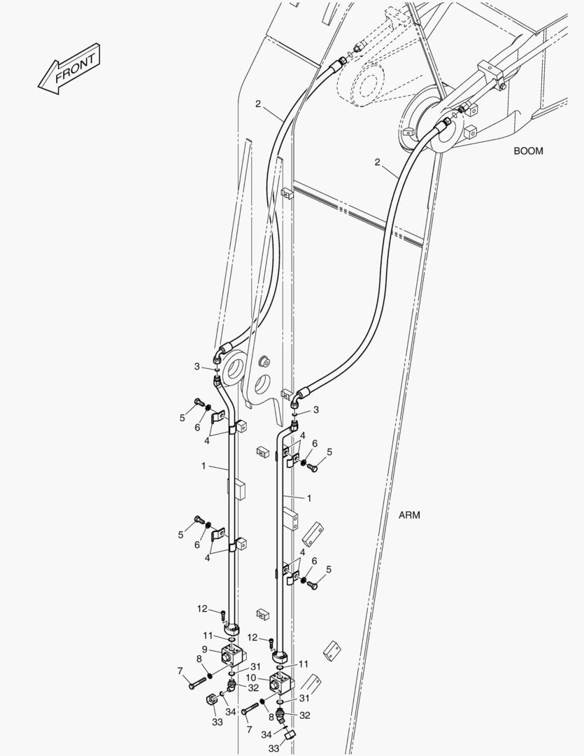 ГИДРОСИСТЕМА РУКОЯТИ - РУКОЯТЬ 3.5 м(ВРАЩАЮЩИЙСЯ)