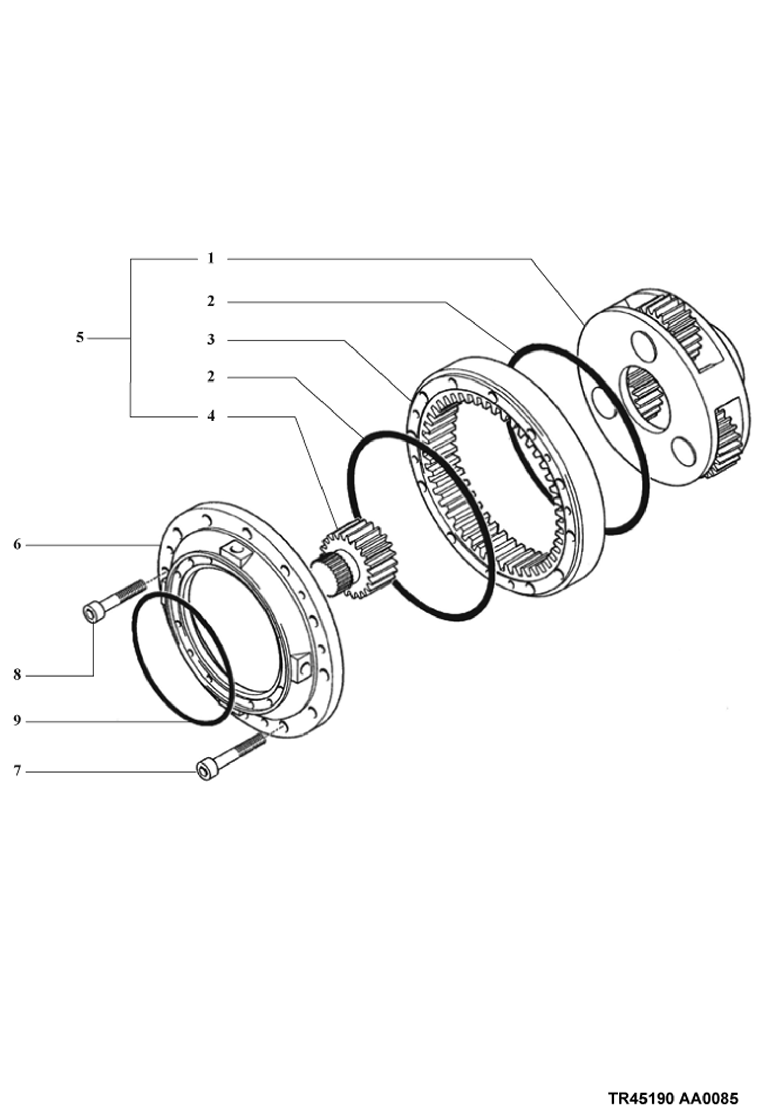 ПРИВОД ПОВОРОТНОГО МЕХАНИЗМА (ПЕРЕДАЧИ) (1 ПЛАТФОРМА)