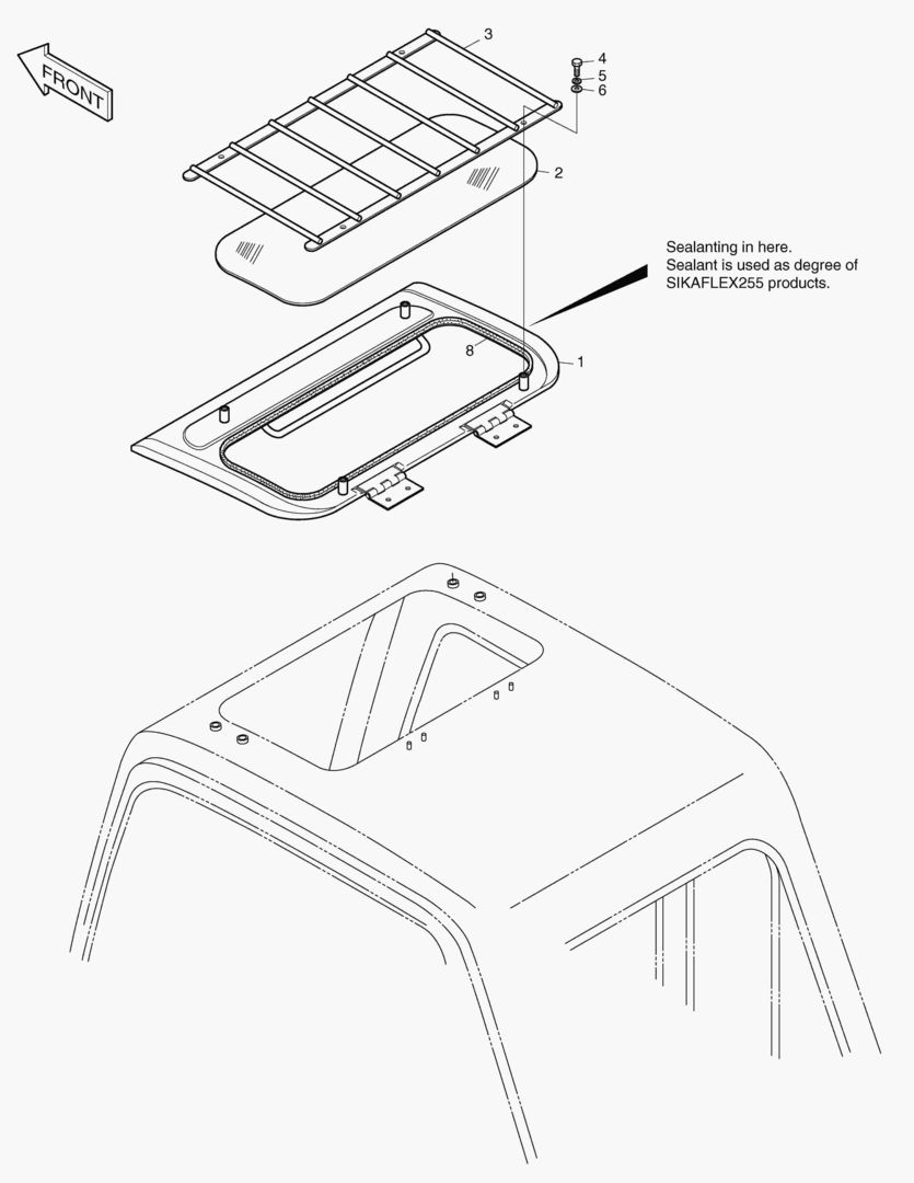 Спецтехника 6420 SUN ROOF ASS`Y [1052~]