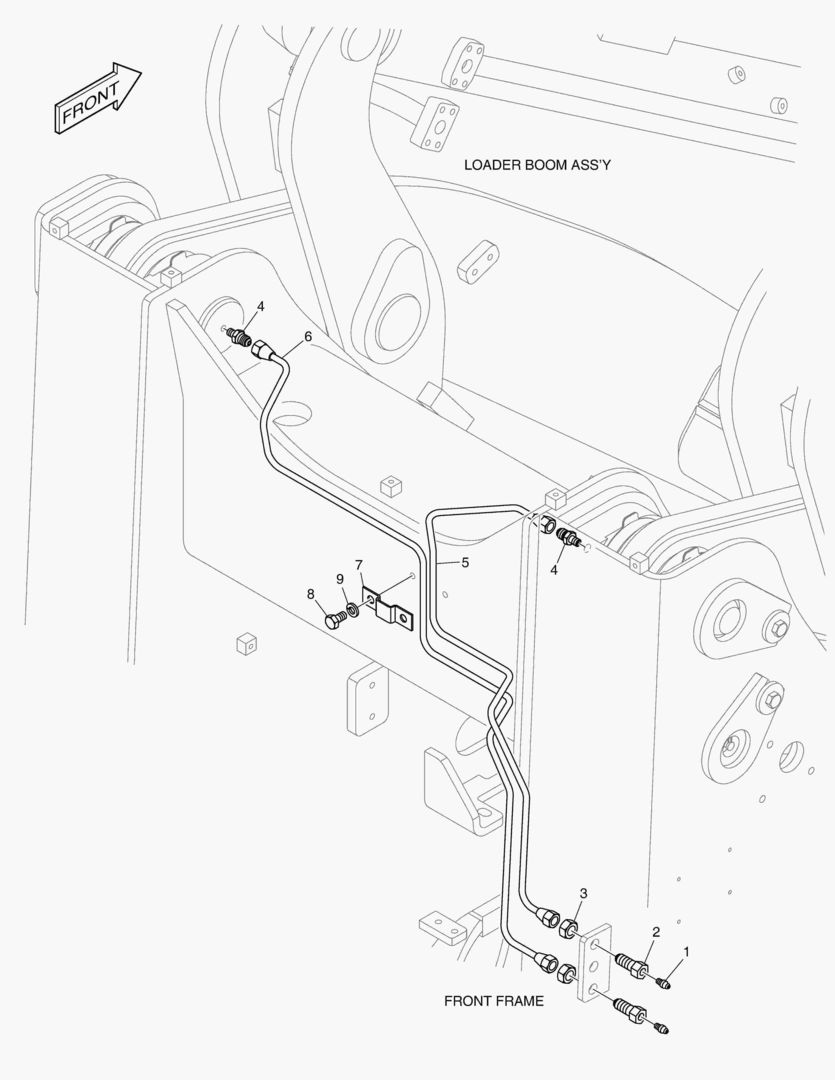 ПЕРЕДНИЙ ТРУБОПРОВОД СМАЗОЧНОЙ СИСТЕМЫ