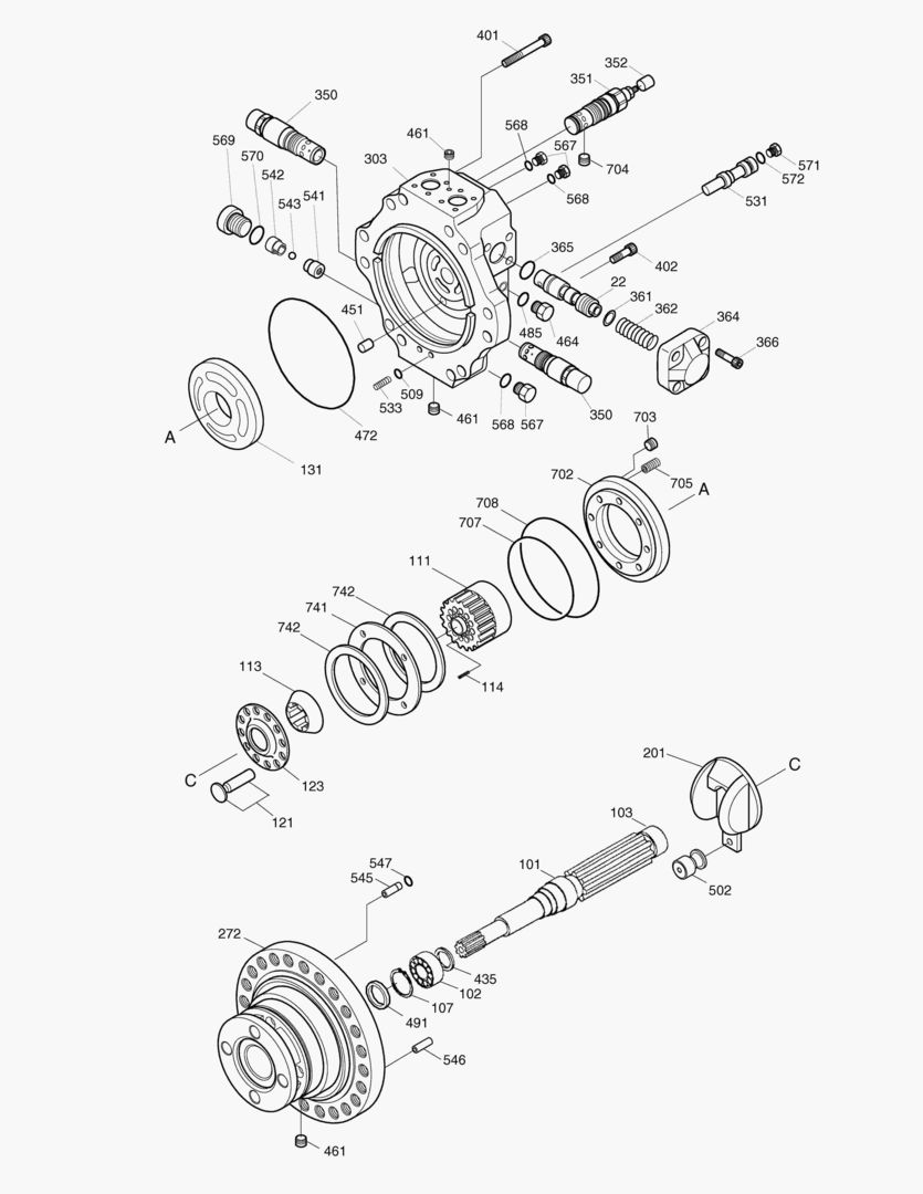 4151 TRAVEL MOTOR-DNB50D [646~1190]