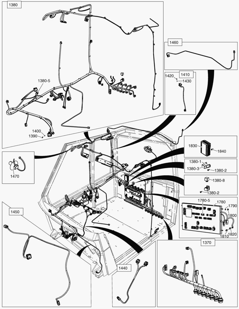 Спецтехника G305-210 EL.SYSTEM CABLE CABIN