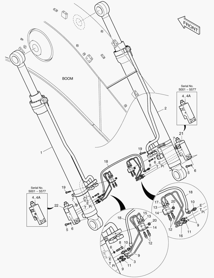 7010 BOOM PIPING-LOCK VALVE [5001~6130]