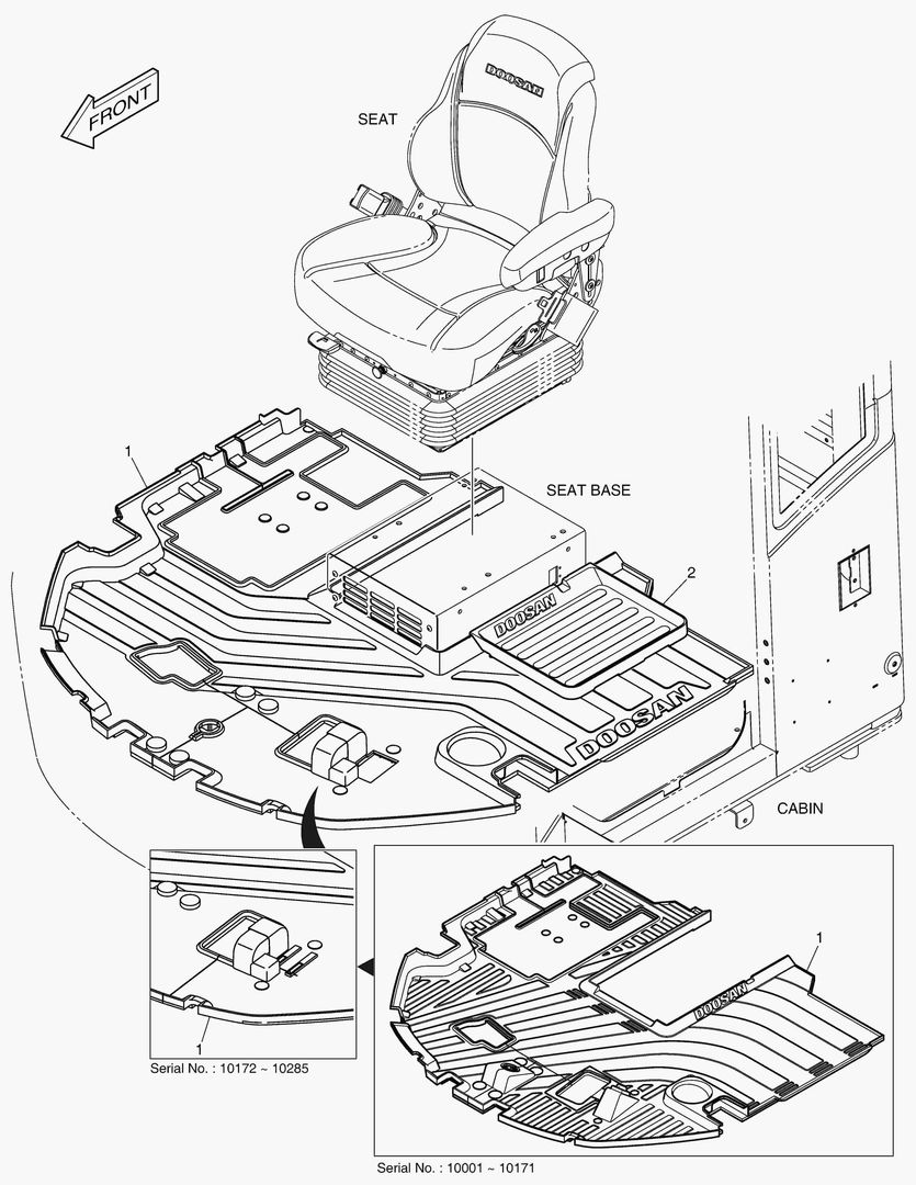 КОВРИК НА ПОЛУ КУЗОВА(ЭЛЕКТРИКА)