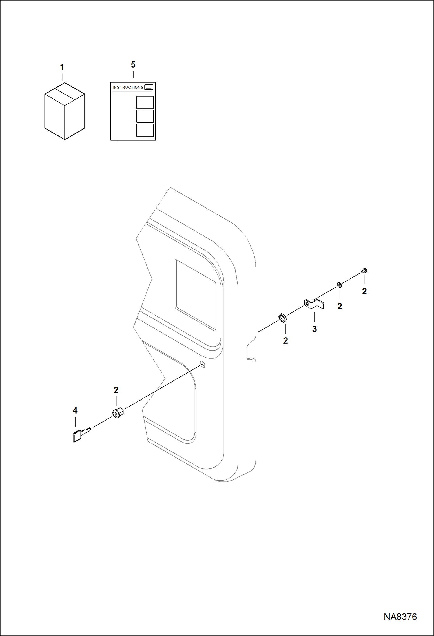 КОМПЛЕКТ ЗАМКА ЗАДНЕЙ ДВЕРИ