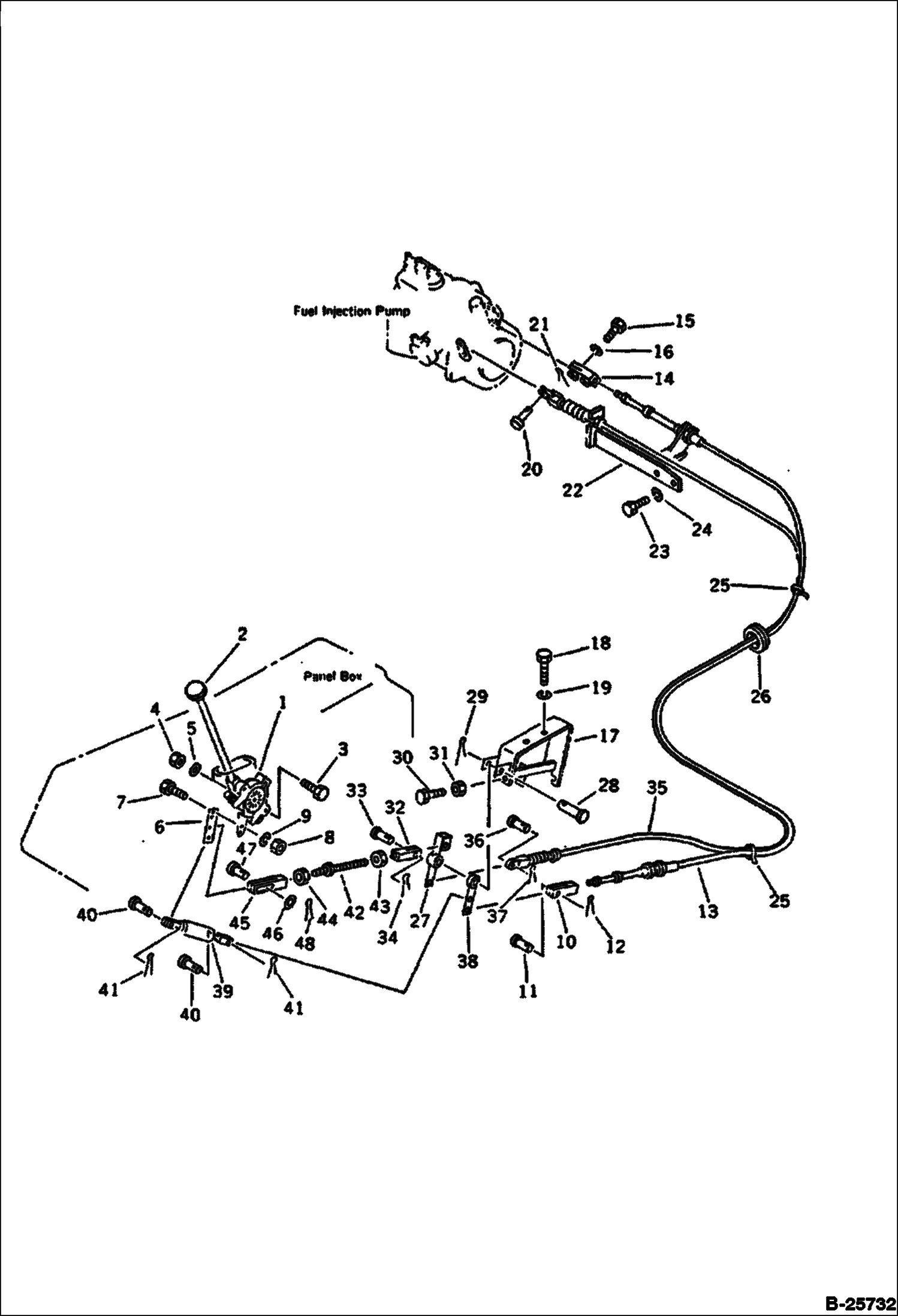 РЫЧАГ УПРАВЛЕНИЯ ПОДАЧЕЙ ТОПЛИВА И МЕХАНИЗМ УПРАВЛЕНИЯ
