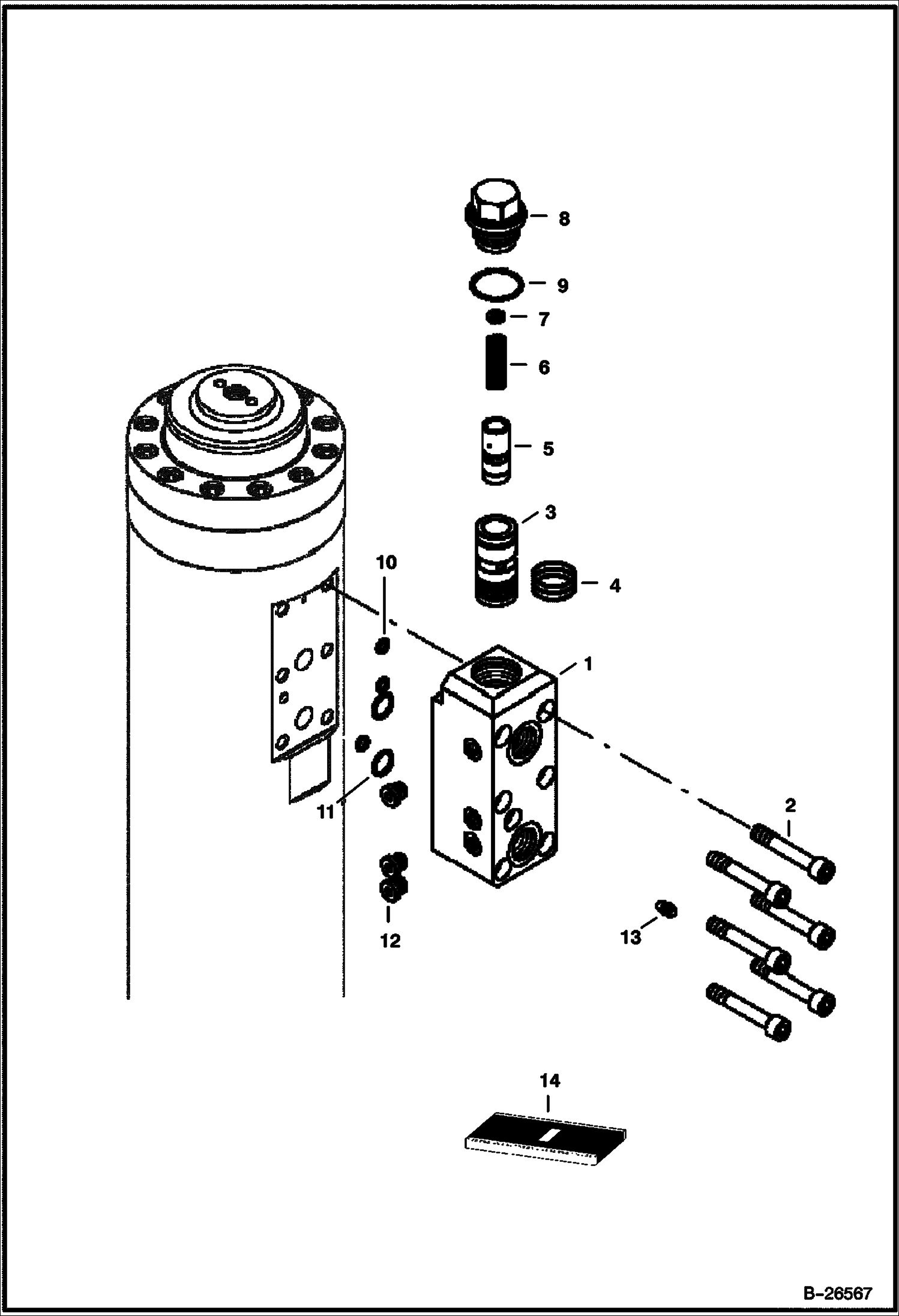 ГИДРОМОЛОТ (МОНТАЖНЫЙ БЛОК) (HB2380) (ИСПОЛЬЗУЕТСЯ НА 442)