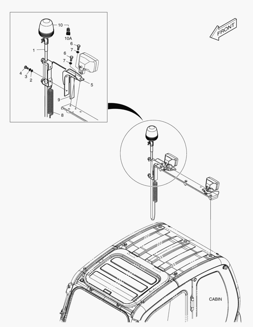 6570 ROTATING BEACON(TELESCOPIC) [10001 ~10706]