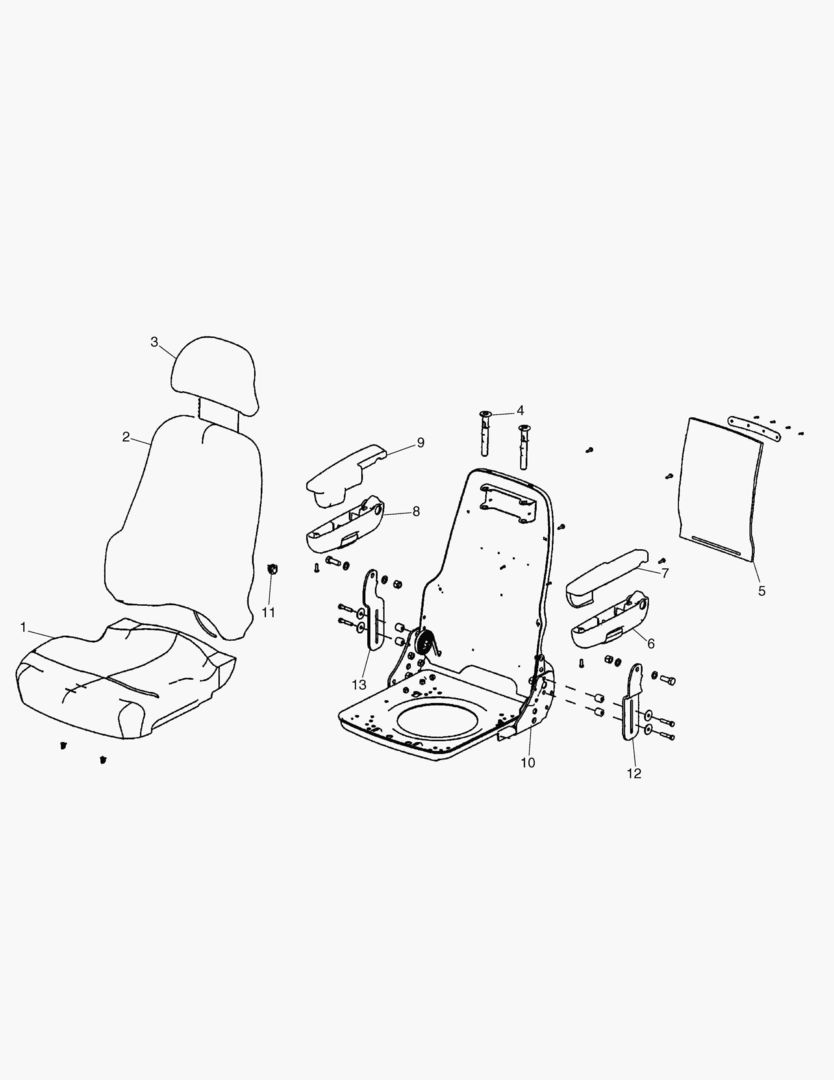Спецтехника G305-140 DRIVER`S SEAT [~8X1027]