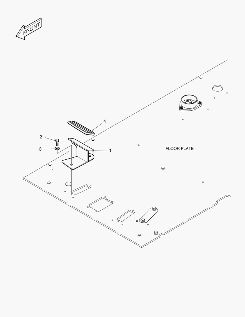 ПОДСТАВКА ДЛЯ НОГ - ПРАВОСТОРОННИЙ
