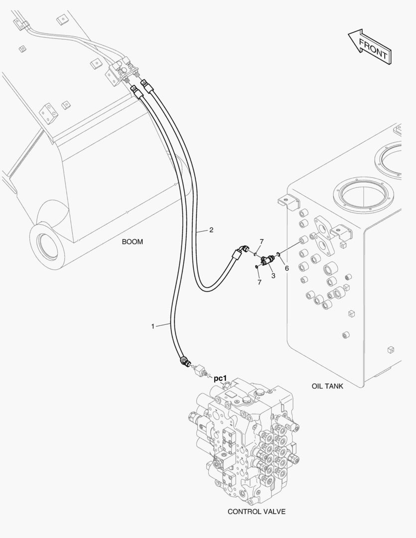 ТРУБОПРОВОД СЕРВОУПРАВЛЕНИЯ-КЛАПАН ЗАМКА РУКОЯТИ