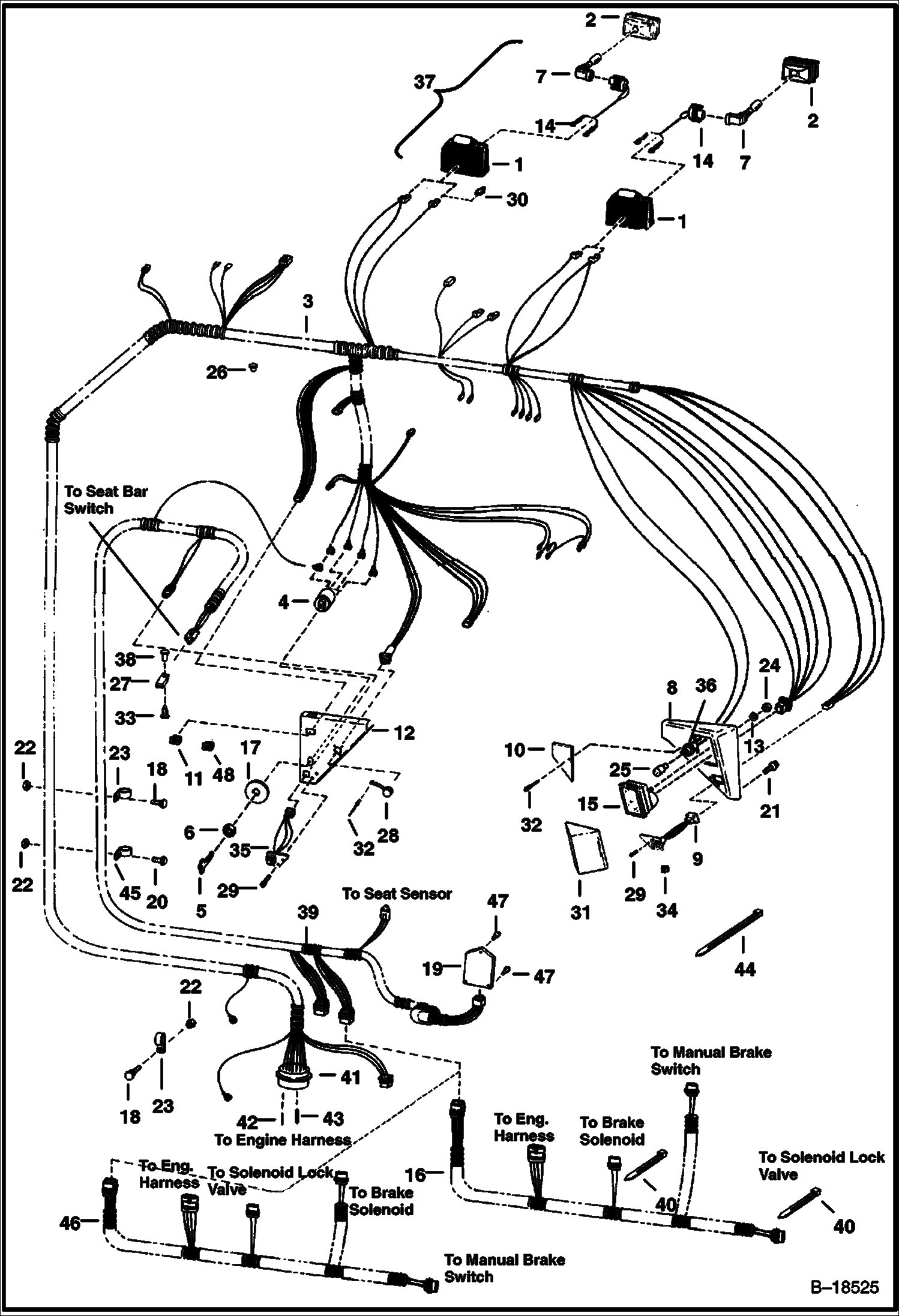 ЭЛЕКТРОСХЕМА КАБИНЫ (С B.O.S.S. (ОПЦИЯ))