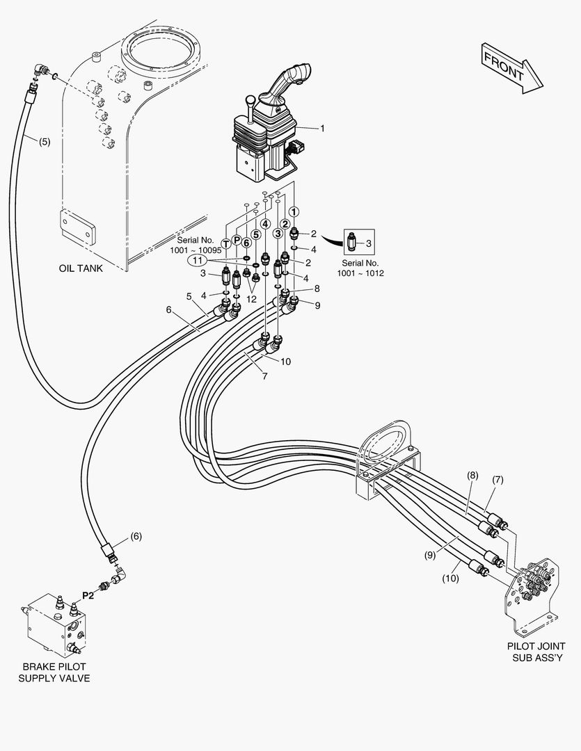 ТРУБОПРОВОД СЕРВОУПРАВЛЕНИЯ - 2 КАТУШКИ