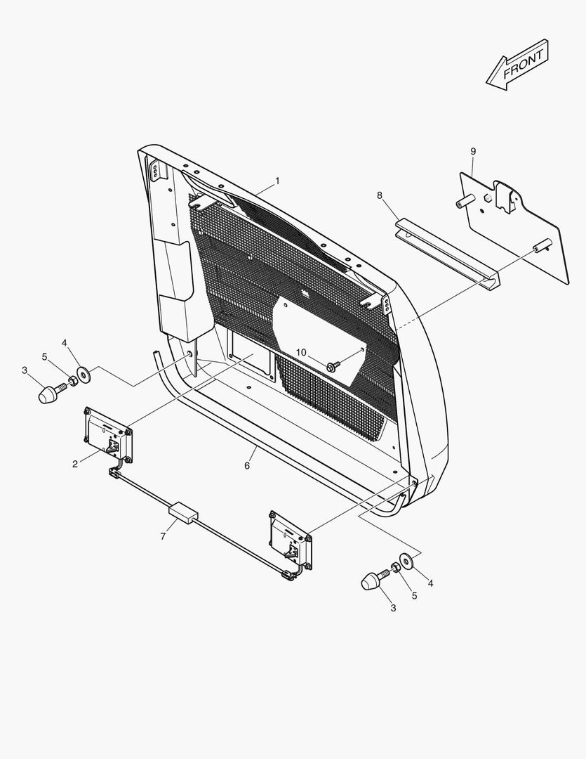 Схема РЕШЕТКА РАДИАТОРА В СБОРЕ