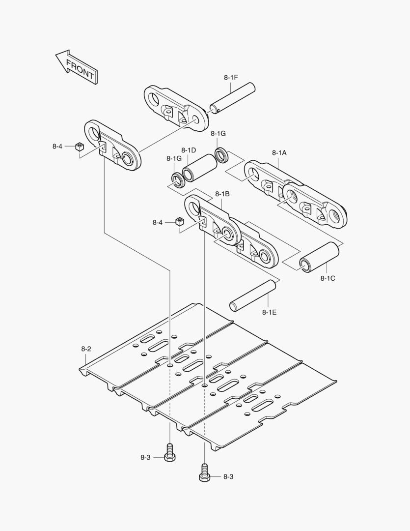 БАШМАК ГУСЕНИЦЫ В СБОРЕ-600G