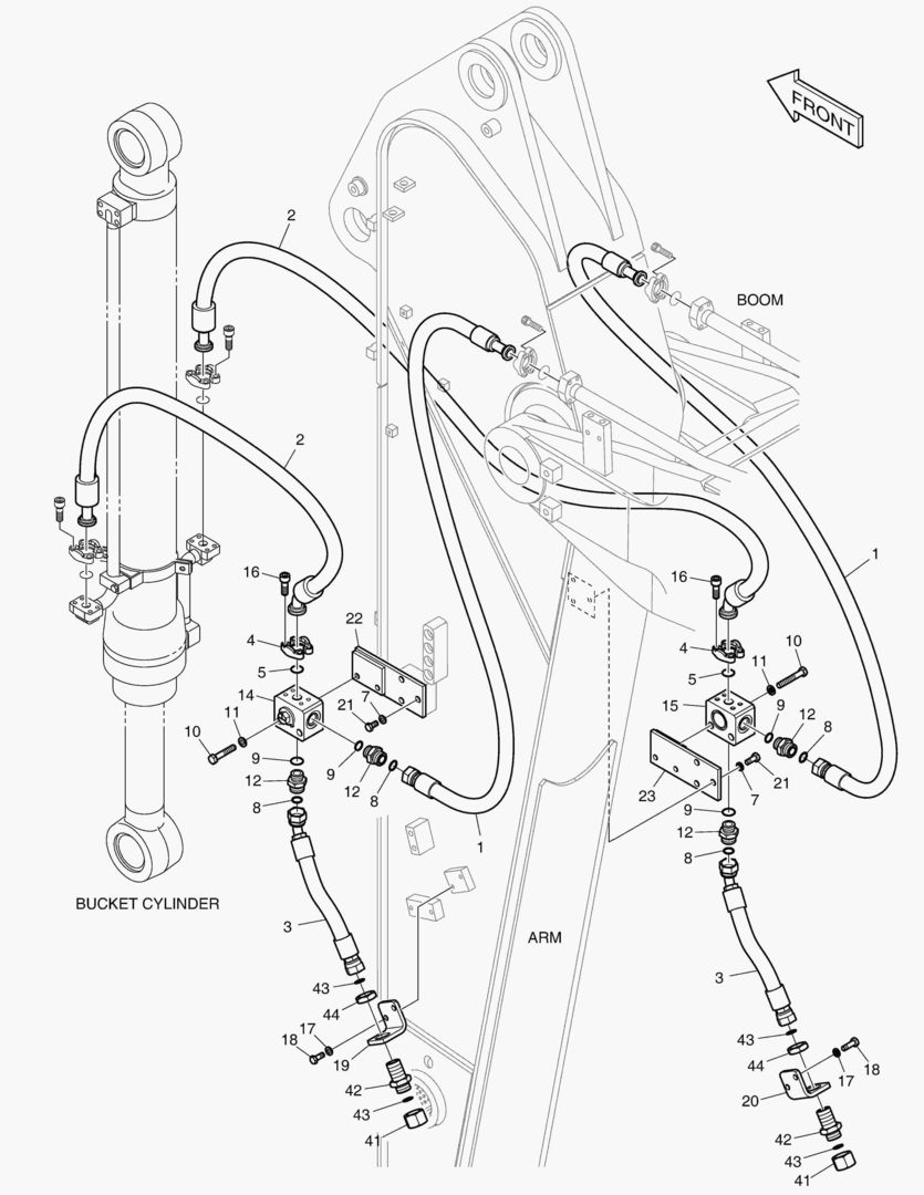 Спецтехника 6330 ARM PIPING - CLAMSHELL(ARM 2.4m) - главное фото