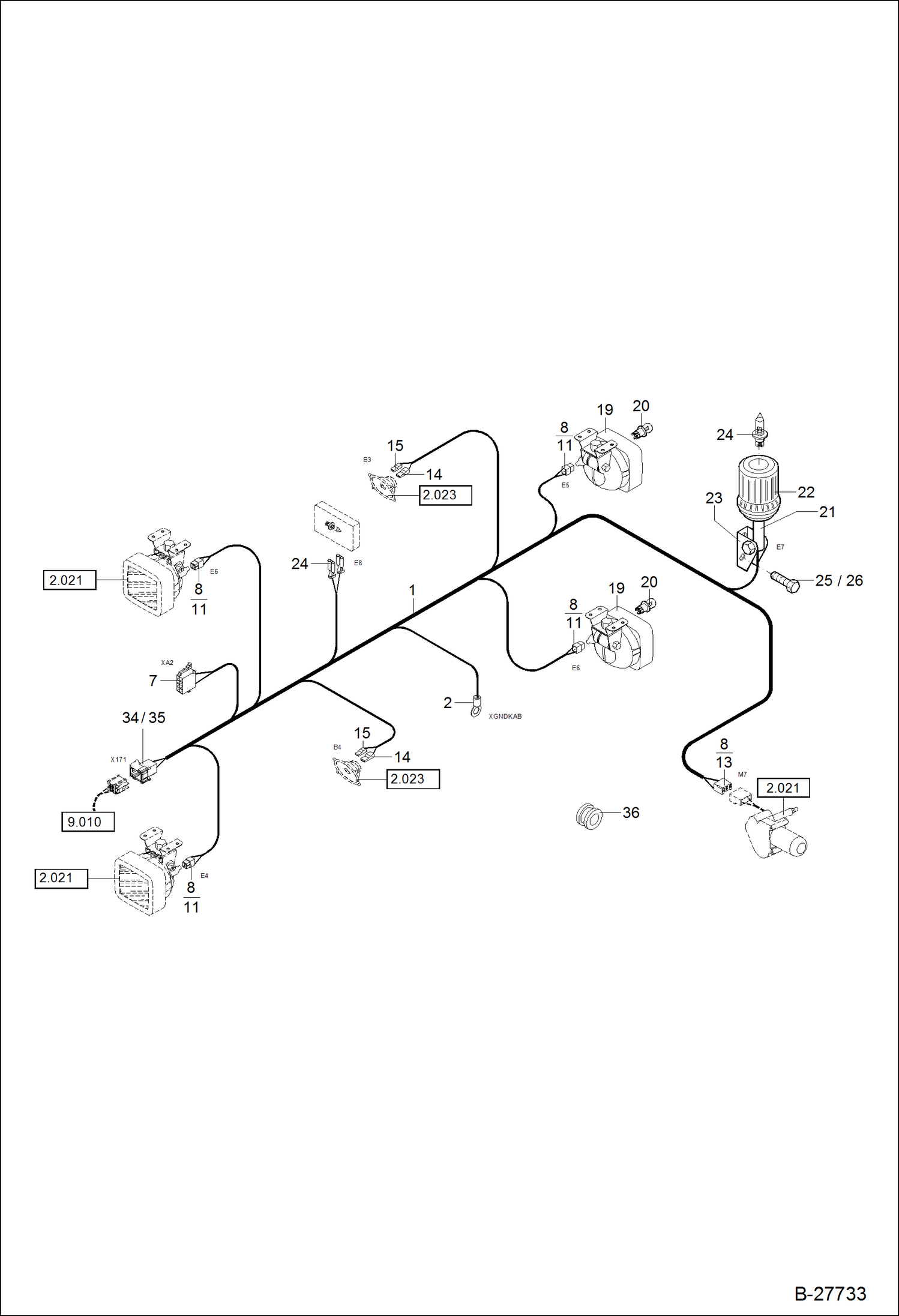ЭЛЕКТРИЧЕСКАЯ УСТАНОВКА - КАБИНЫ ВОДИТЕЛЯ СЕРИЙНЫЙ НОМЕР И ВЫШЕ