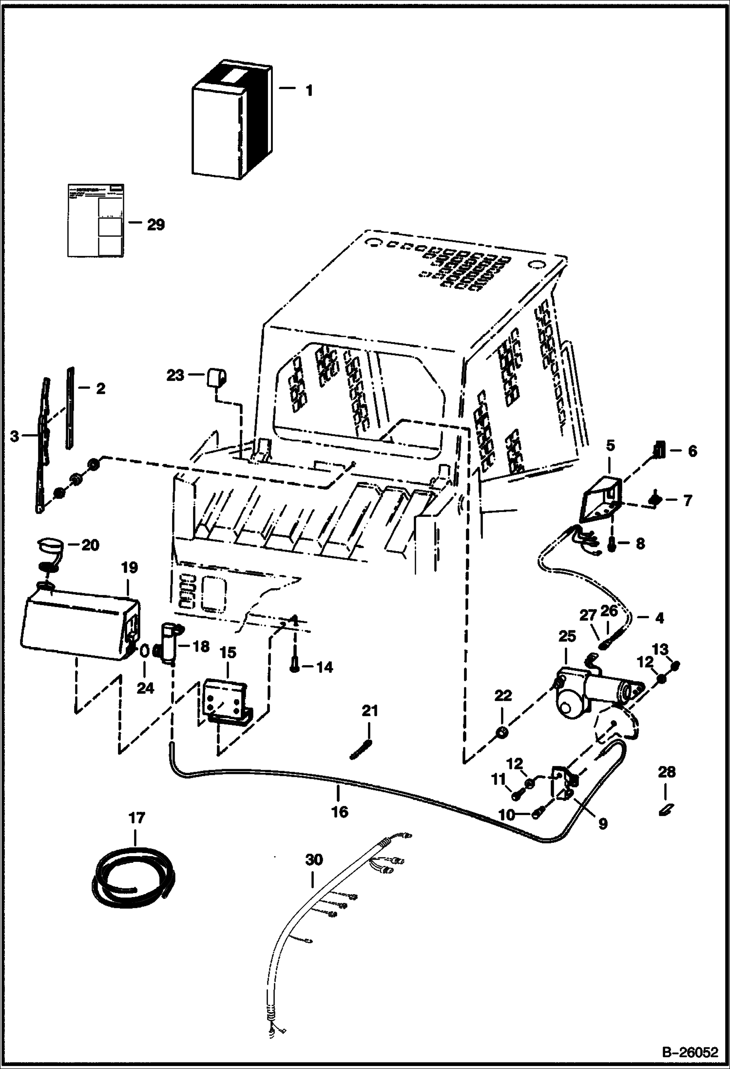 КОМПЛЕКТ ЗАДНИХ СТЕКЛООЧИСТИТЕЛЕЙ КАБИНЫ