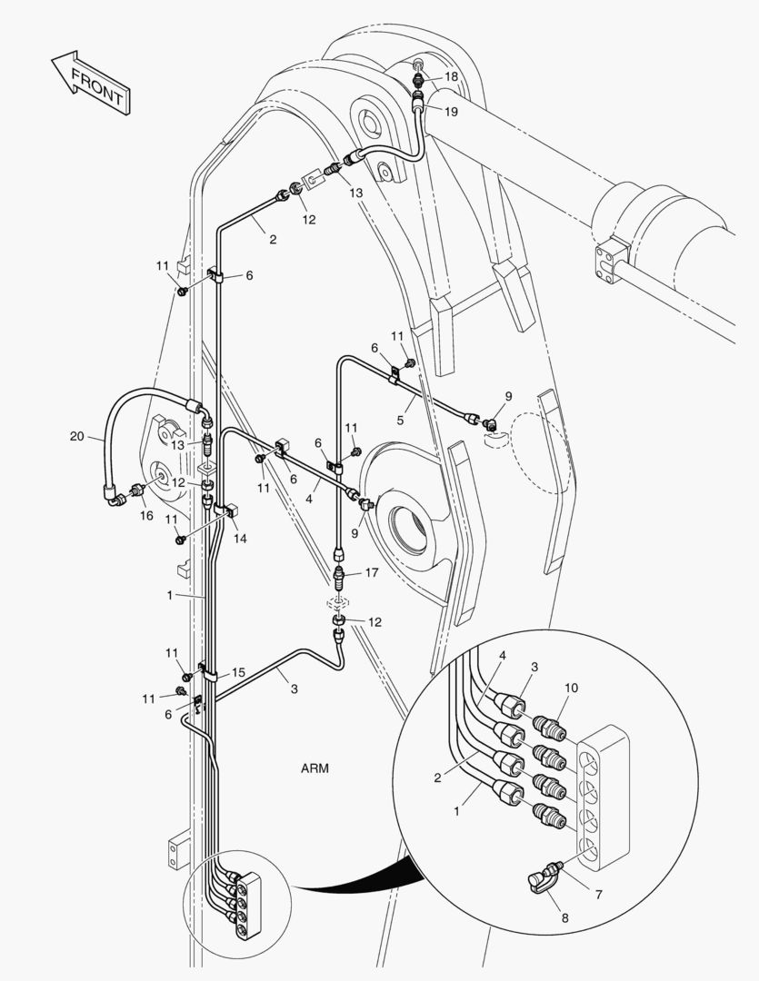 ТРУБОПРОВОД СМАЗОЧНОЙ СИСТЕМЫ - РУКОЯТЬ 3.1 м