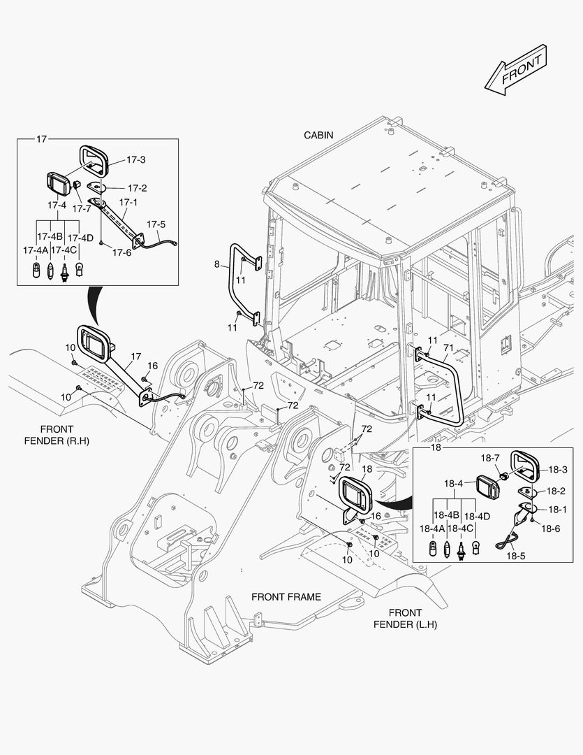 1600 FENDER & LADDER - SUPPORT LAMP